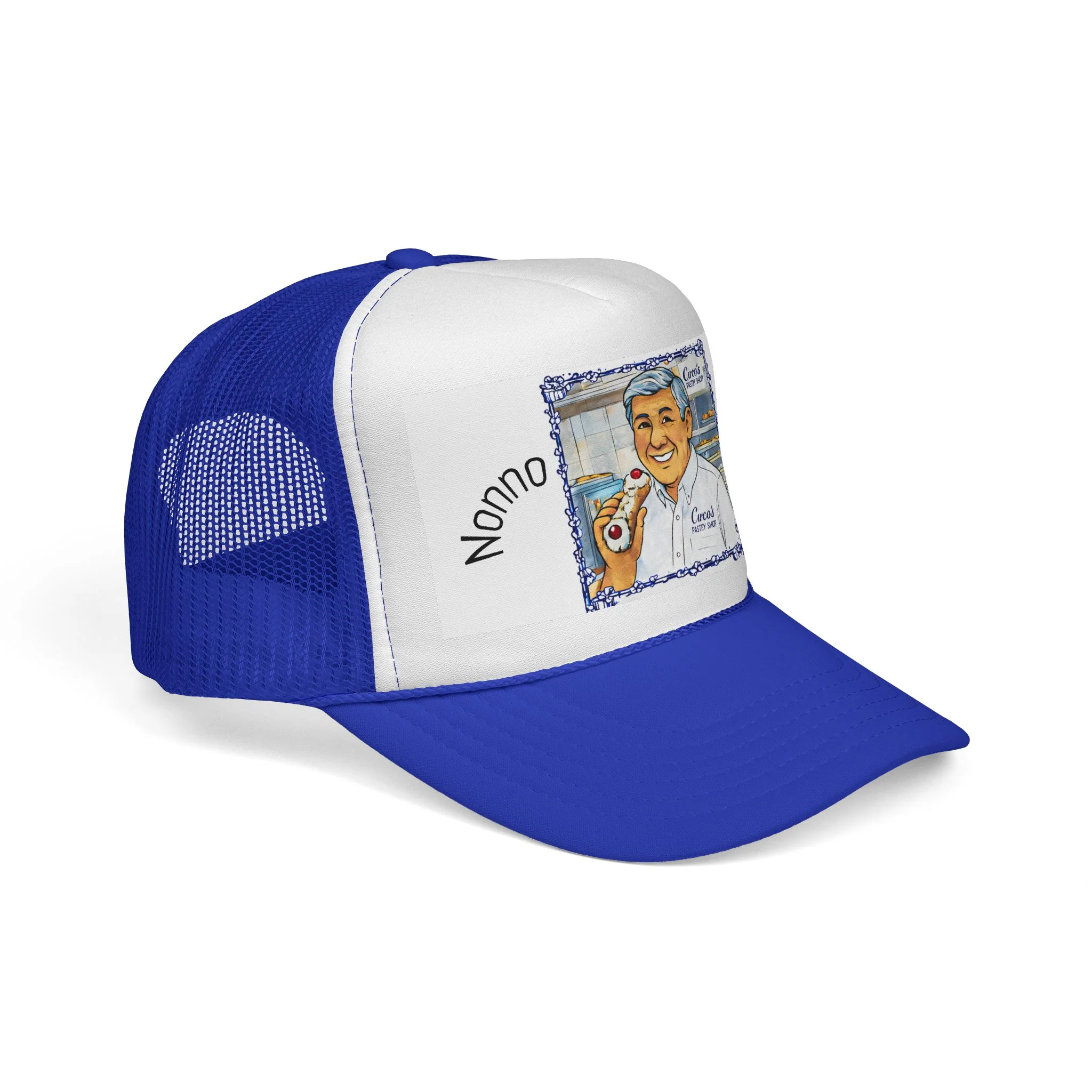 Trucker Cap — 'Nonno Nino' Italian Grandfather Portrait Hat - Image 12